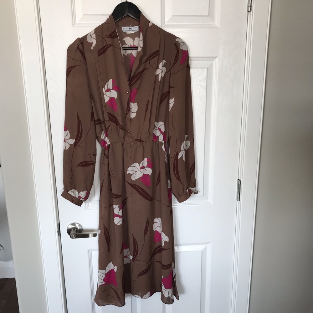 Brown Floral Dress- Size S/M
